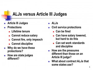 ALJs v. Article III Judges